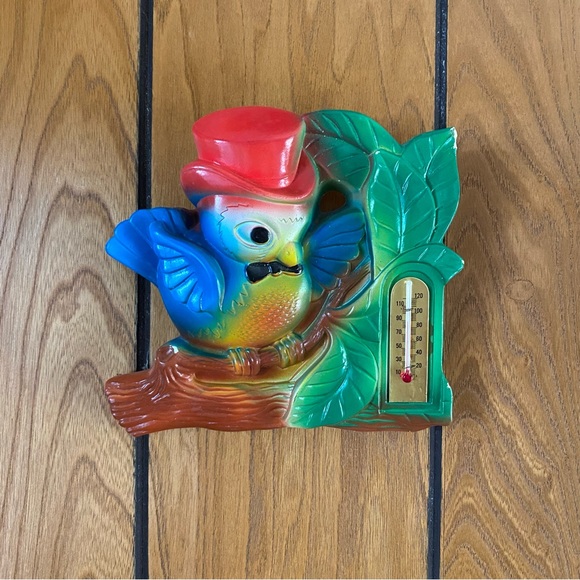 Vintage 1972 Miller Studio INC anthropomorphic Bluebird Chalkware wall plaque - Picture 7 of 10